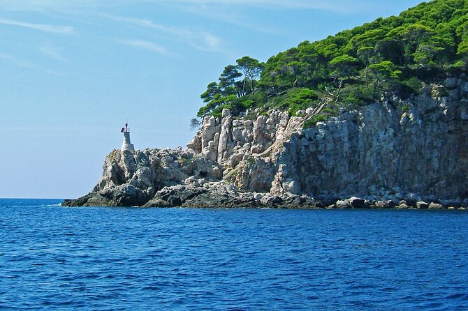 Blue Cave and caves Discovery Dubrovnik - Group Tour by Boat - Kolocep Bay secret cave area: the longer island break that balances the swims