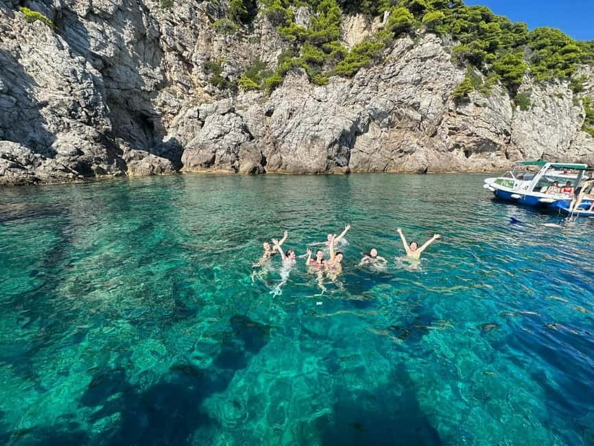 Blue Cave-Green caves-Lopud Sandy beach - tour with drink - Meeting at Lapadska Obala 4 and the Speedboat Ride Out
