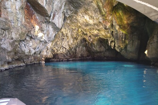 Blue cave tour - 4 caves and sandy beach - Stop 2 on Koločep: the three sister caves and those tight cave passages