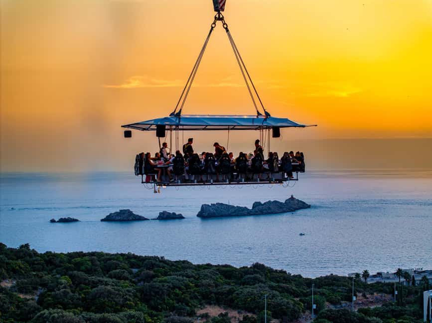 Dinner in the Sky Dubrovnik - Meeting in the Valamar Lacroma lobby, then going up fast