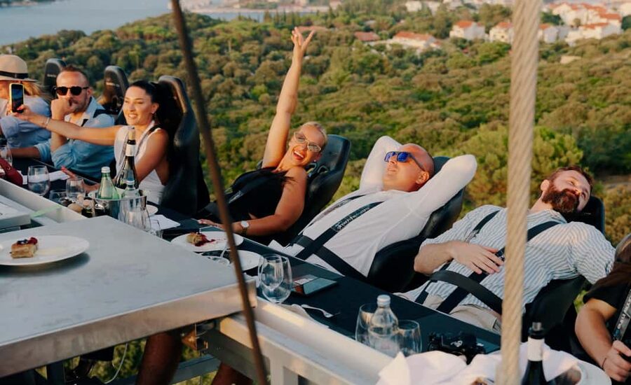 Dinner in the Sky Dubrovnik - Staff energy, music, and the photo moment everyone talks about