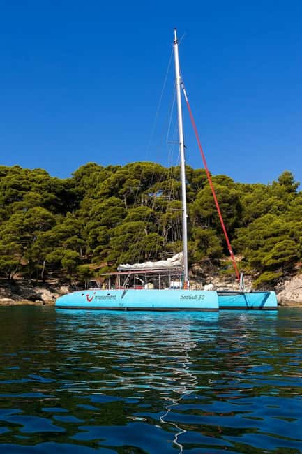 Dubrovnik: Best of the Elaphites by Catamaran - Šipan Island at your pace: churches, villas, and a quieter feel