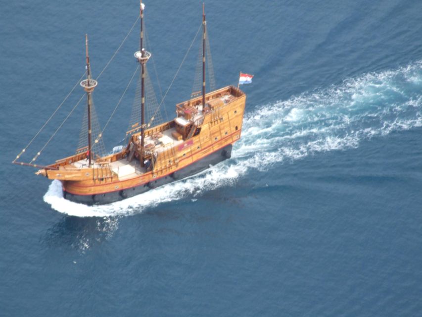 Dubrovnik: Elaphiti Island Luxury Pirate Ship Cruise - Koločep Island: bays, a hike option, and a farm tasting stop