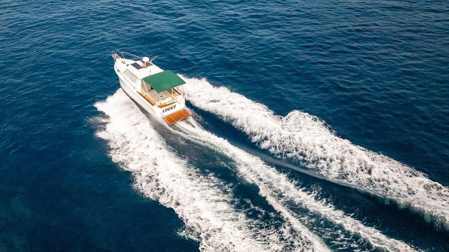 Dubrovnik: Lucky Boat Tour - Elaphite Islands and Blue Cave - Koločep (Kalamota): a quick island break with lush coast and swim energy