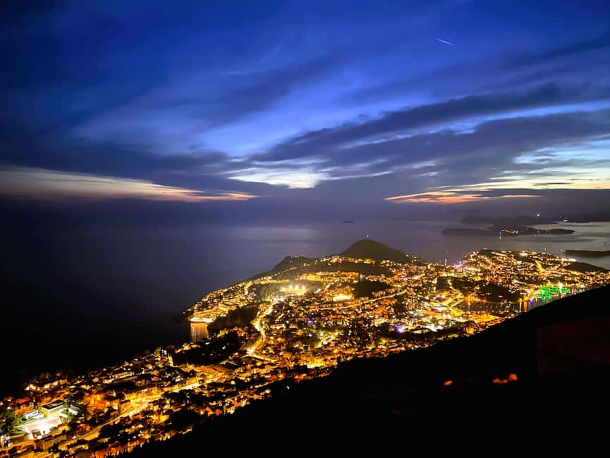 Dubrovnik Night Drive: Lights of the Adriatic - Rooftop of the 200-year-old fortress: the 360-degree panorama payoff