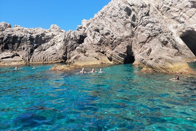 Dubrovnik: Private Boat Island tour with pickup - Blue Cave Dubrovnik: famous sea color, snorkel gear, and a tight 45-minute window