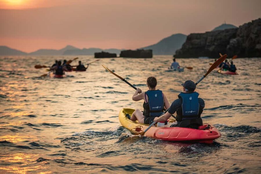 Dubrovnik: Sunset Kayaking and Snorkeling Tour - Starting at Pile: safety briefing, then Old Port views