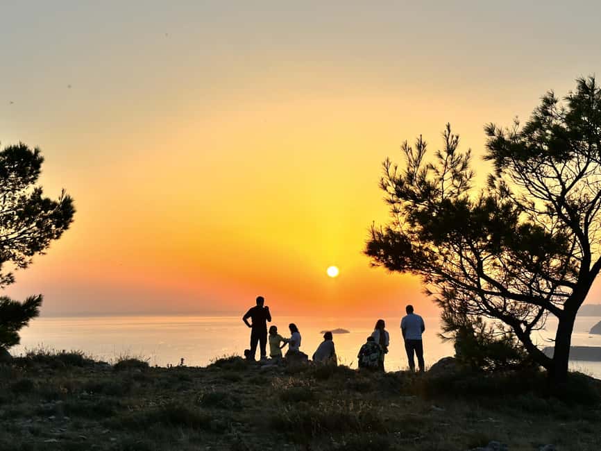 Dubrovnik Sunset Mountain Tour With Wine - Srđ mountain stop one, old town laid out