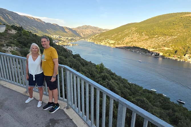 Dubrovnik Sunset Tour with Scenic Views and Local Wine - Bosanka viewpoint near Napoleon garrison ruins: Old Town walls meet sea views
