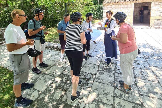 E-Bike Tour + Gourmet Lunch + Wine Tasting (Small Group) - Ljuta Old Mill Tastings, Sweets and Liqueurs Before Lunch