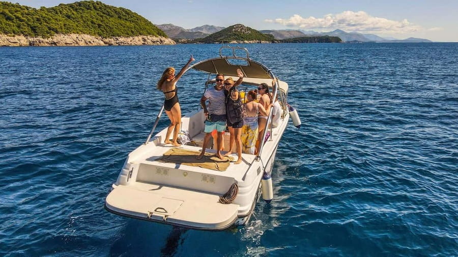 From Dubrovnik: Elaphiti Islands & Blue Cave Speedboat Tour - Lopud and Sunj Beach: A Sandy Break on a Car-Free Island