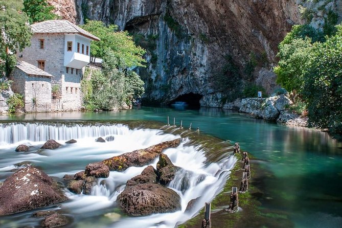 Group Full Day Tour Mostar & Kravica waterfalls from Dubrovnik - Crooked Bridge (Kriva Ćuprija): a quick river-side contrast