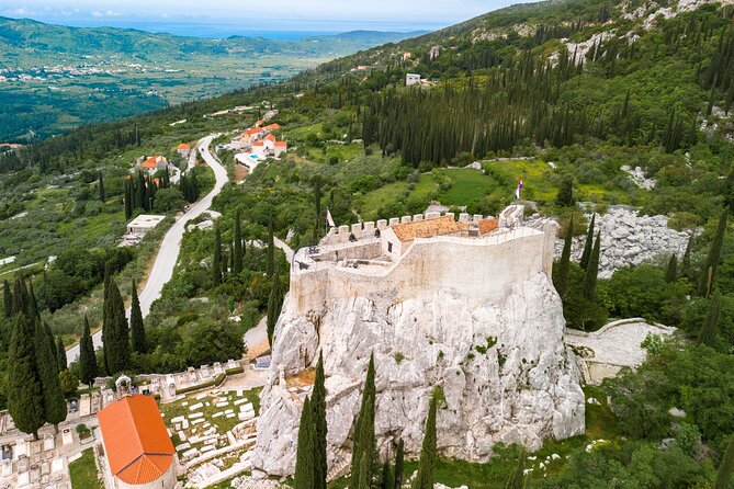 Rural Biking & Wine Tasting Tour in Dubrovnik - Sokol Grad fortress walk: calm riding, then a full stretch of history
