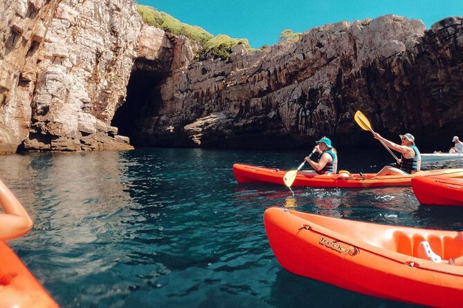 Sea Kayaking Safari Dubrovnik - The Betina Cave beach stop: swims, snorkeling, snacks, and cliff jumping