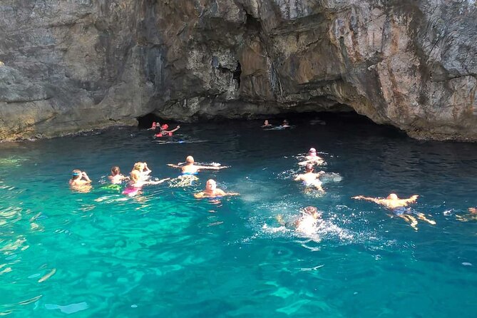 Speedboat tour to Blue Cave and Blue Lagoon - Blue Cave snorkeling: light color, provided gear, and tight timing